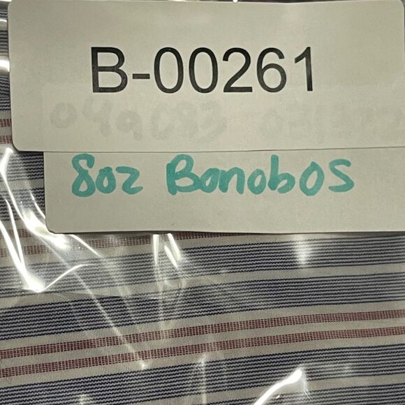 Bonobos Dress Shirt Mens 16 33 Slim Fit Blue Red White Stripe 100% Cotton - Picture 8 of 9